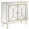 Lupin 2-door Accent Cabinet Mirror and Champagne - 951854 - Luna Furniture