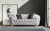 Lupino Ivory Velvet Living Room Set - LUPINOIVORY-SL - Luna Furniture