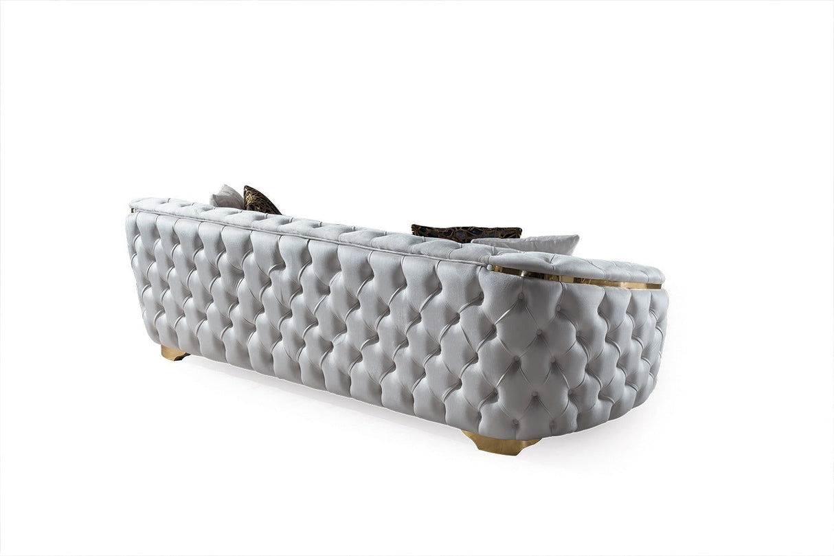 Lupino Ivory Velvet Loveseat from Nova Furniture - Luna Furniture