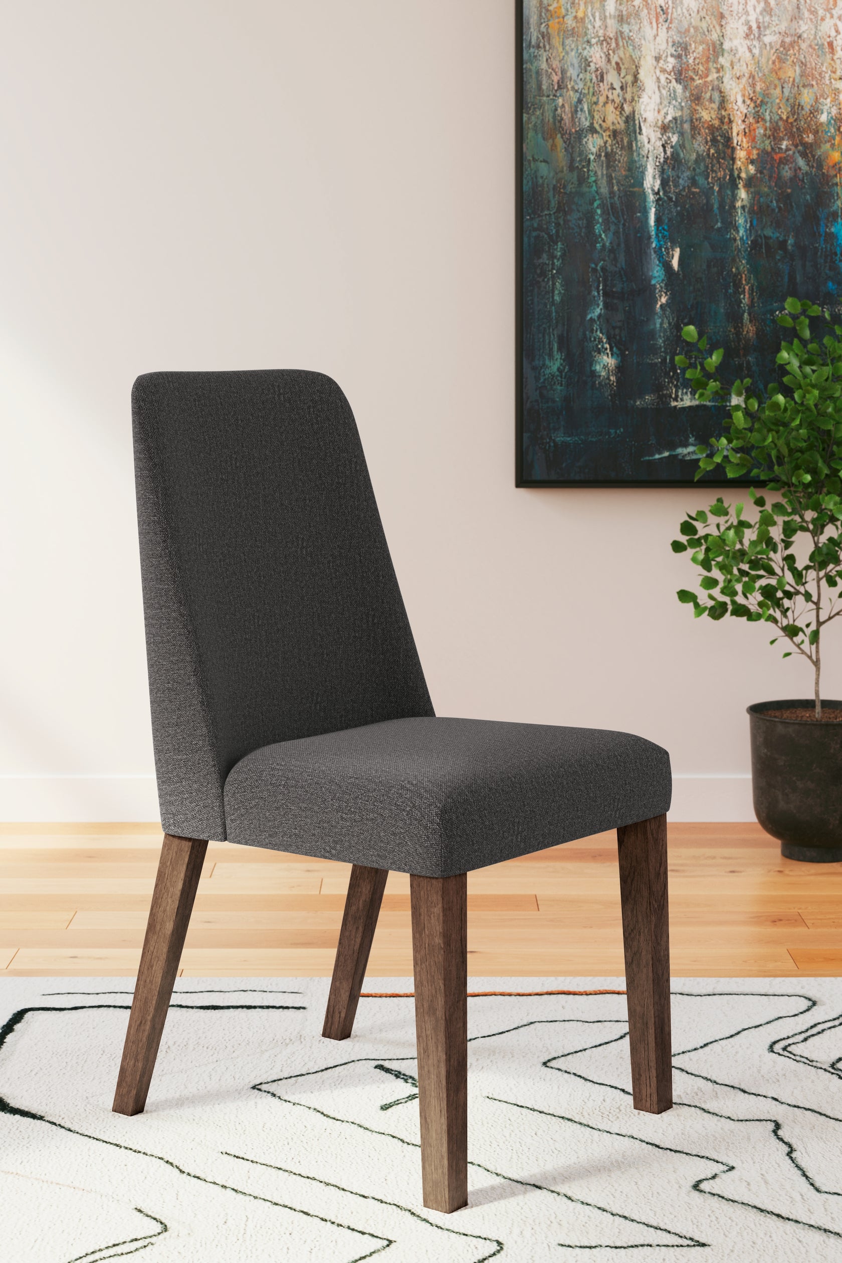 Lyncott Charcoal/Brown Dining Chair, Set of 2 from Ashley - Luna Furniture