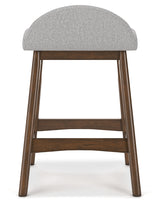 Lyncott Light Gray/Brown Counter Height Bar Stool, Set of 2 - D615-124 - Luna Furniture