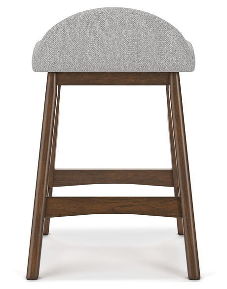 Lyncott Light Gray/Brown Counter Height Barstool, Set of 2 from Ashley - Luna Furniture
