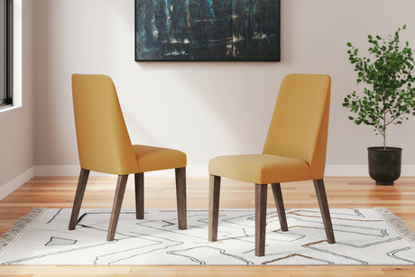 Lyncott Mustard/Brown Dining Chair, Set of 2 from Ashley - Luna Furniture