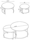 Lynn 2-piece Round Nesting Table White and Chrome - 721528 - Luna Furniture
