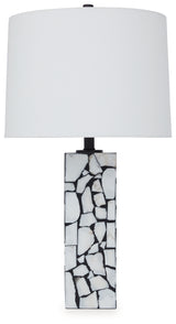 Macaria White/Black Table Lamp - L429044 - Luna Furniture