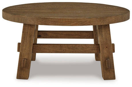 Mackifeld Warm Brown Coffee Table from Ashley - Luna Furniture