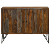 Macon Sheesham Gray 2-Door Accent Cabinet from Coaster - Luna Furniture