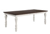 Madelyn Dining Table with Extension Leaf Dark Cocoa and Coastal White - 110381 - Luna Furniture