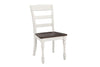 Madelyn Ladder Back Side Chairs Dark Cocoa and Coastal White (Set of 2) - 110382 - Luna Furniture