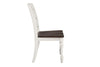 Madelyn Ladder Back Side Chairs Dark Cocoa and Coastal White (Set of 2) - 110382 - Luna Furniture