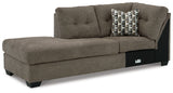 Mahoney Chocolate Left-Arm Facing Corner Chaise from Ashley Furniture - Luna Furniture