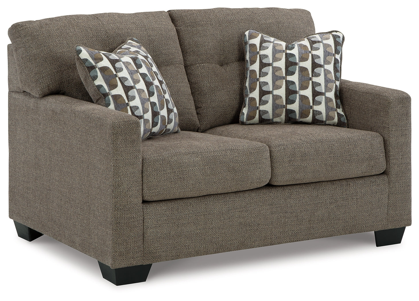 Mahoney Chocolate Loveseat from Ashley - Luna Furniture