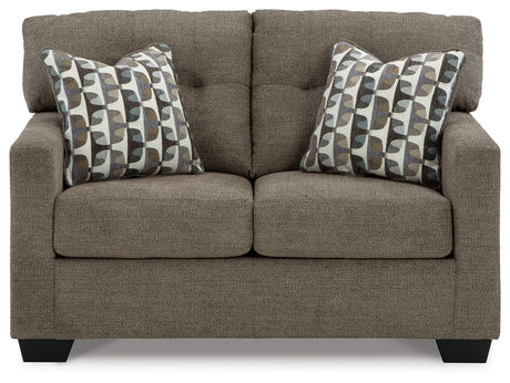 Mahoney Chocolate Loveseat from Ashley - Luna Furniture