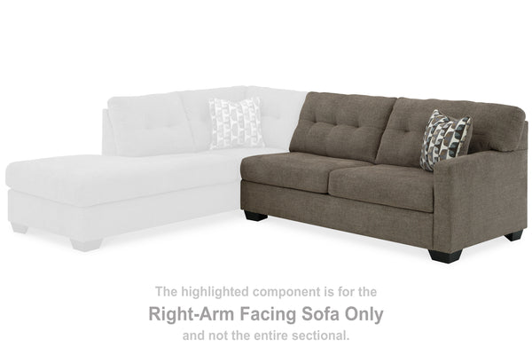 Mahoney Chocolate Right-Arm Facing Sofa