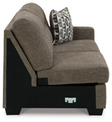 Mahoney Chocolate Right-Arm Facing Sofa from Ashley - Luna Furniture