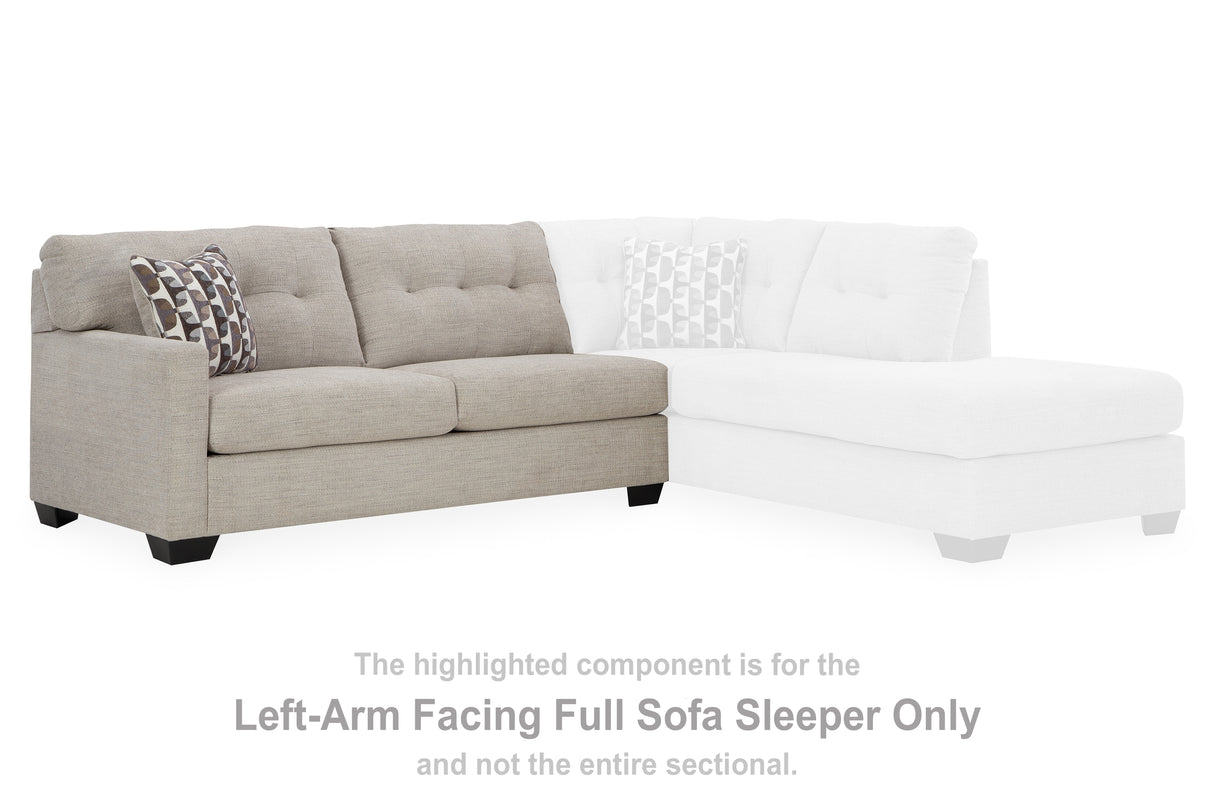 Mahoney Pebble Left-Arm Facing Full Sofa Sleeper from Ashley Furniture - Luna Furniture