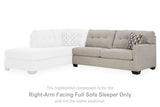 Mahoney Pebble Right-Arm Facing Full Sofa Sleeper from Ashley Furniture - Luna Furniture