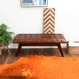 Maja Tan Leather Bench from Midinmod - Luna Furniture