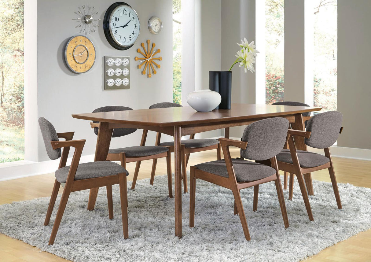 Malone Dark Walnut and Gray 5-Piece Dining Set from Coaster - Luna Furniture
