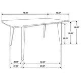 Malone Dark Walnut and Gray 5-Piece Dining Set from Coaster - Luna Furniture
