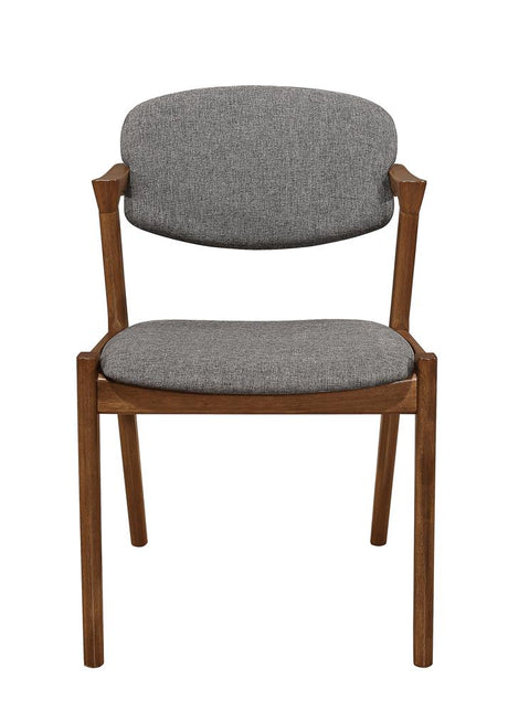 Malone Gray and Dark Walnut Dining Side Chairs, Set of 2 from Coaster - Luna Furniture