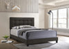 Mapes Tufted Upholstered Eastern King Bed Charcoal - 305746KE - Luna Furniture