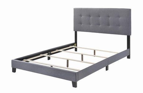 Mapes Tufted Upholstered Eastern King Bed Grey - 305747KE - Luna Furniture