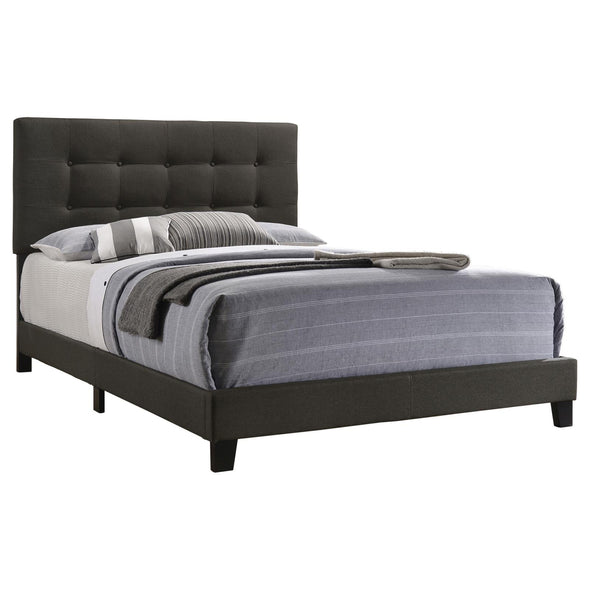 Mapes Tufted Upholstered Queen Bed Charcoal - 305746Q - Luna Furniture
