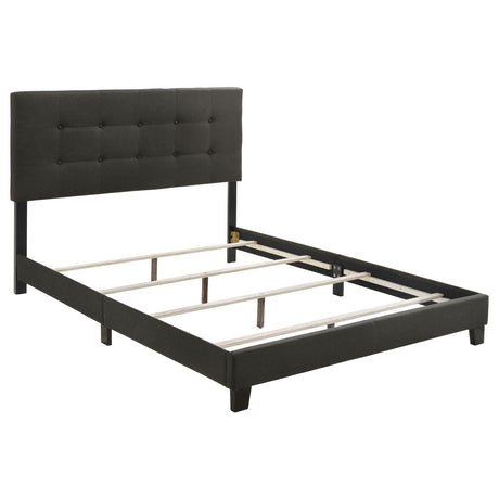 Mapes Upholstered Tufted Full Bed Charcoal - 305746F - Luna Furniture