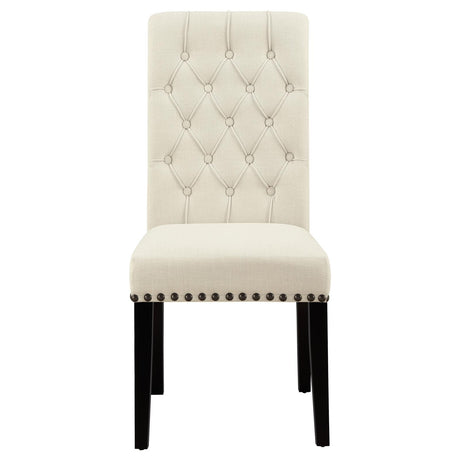Mapleton Beige Tufted Back Upholstered Side Chairs, Set of 2 from Coaster - Luna Furniture