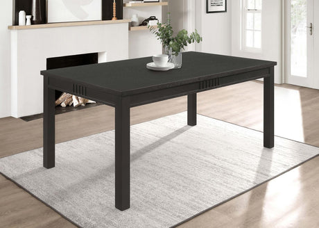 Marbrisa Rectangular Dining Table Matte Black - 123071 - Luna Furniture