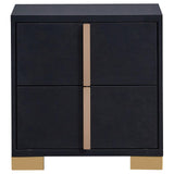 Marceline 2-drawer Nightstand Black - 222832 - Luna Furniture
