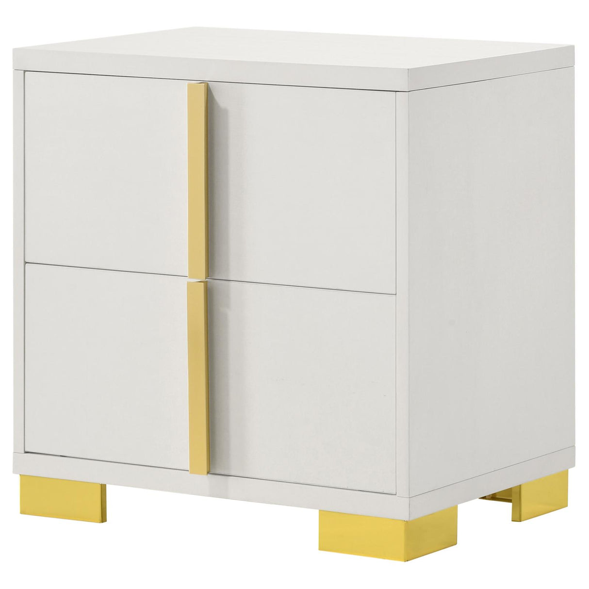 Marceline White 2-Drawer Nightstand from Coaster - Luna Furniture