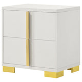 Marceline White 2-Drawer Nightstand from Coaster - Luna Furniture