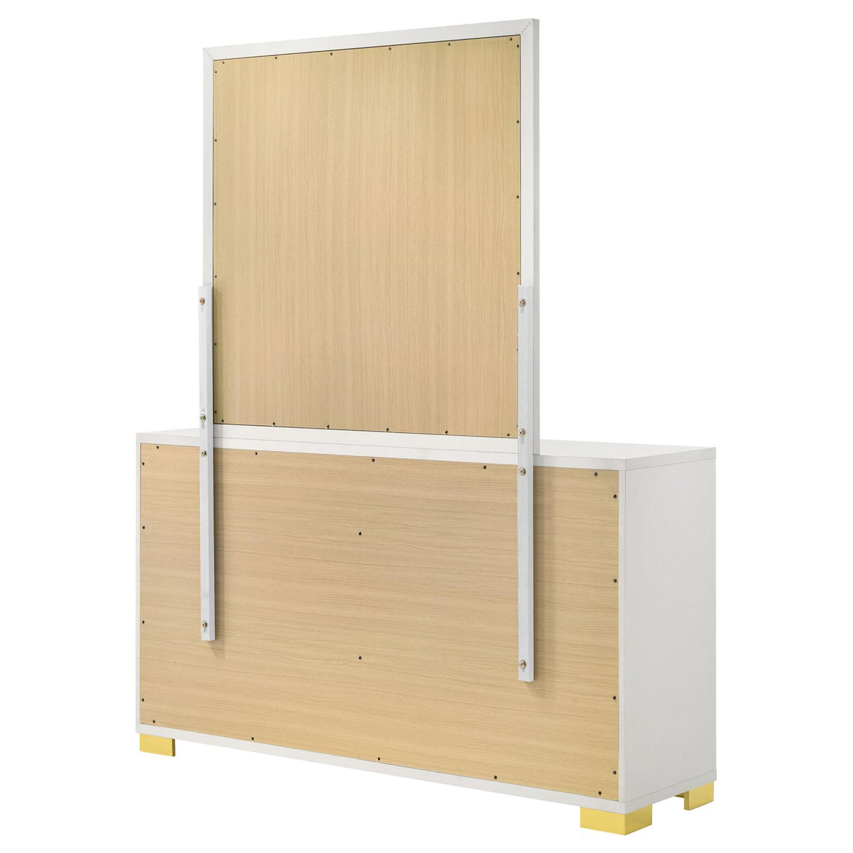 Marceline 6-drawer Dresser with Mirror White - 222933M - Luna Furniture