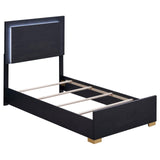 Marceline Twin Bed with LED Headboard Black - 222831T - Luna Furniture