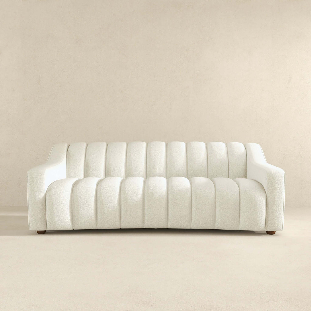 Marcus Mid-Century Modern Luxury Tight Back Cream Boucle Couch - AFC00227 - Luna Furniture