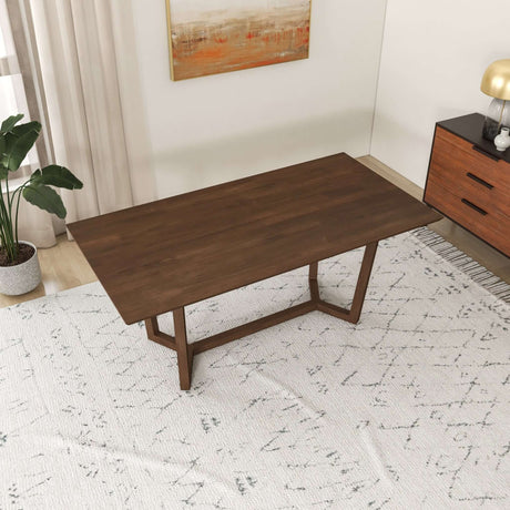 Marina Mid-Century Modern Solid Wood Dining Table in Brown from Midinmod - Luna Furniture