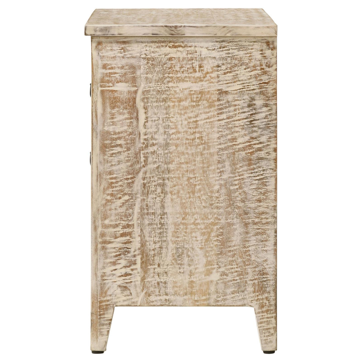 Mariska White Distressed 3-Drawer Wooden Accent Cabinet from Coaster - Luna Furniture