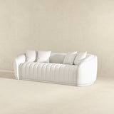 Markus Mid Century Modern Luxury Tight Back Boucle Couch in White - AFC01801 - Luna Furniture