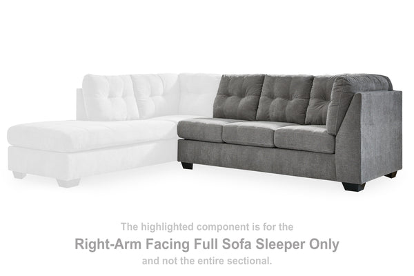 Marrelton Gray Right-Arm Facing Full Sofa Sleeper