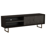 Marsden Charcoal Black 2-Door Wood 70" TV Stand from Coaster - Luna Furniture