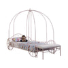 Massi Twin Canopy Bed Powder Pink - 400155T - Luna Furniture