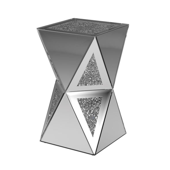 Matheo Geometric Side Table Silver - 930216 - Luna Furniture