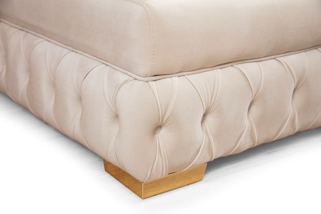 Matilda Ivory Velvet Double Chaise Sectional from Nova Furniture - Luna Furniture