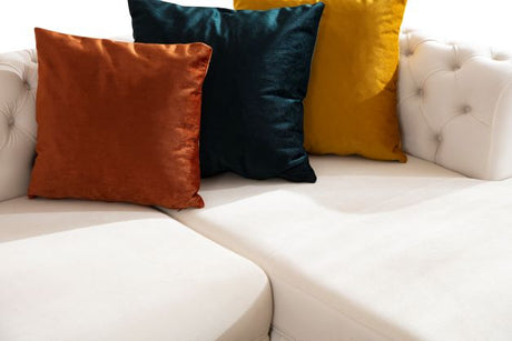 Matilda Ivory Velvet Double Chaise Sectional from Nova Furniture - Luna Furniture