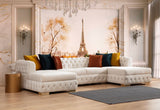 Matilda Ivory Velvet Double Chaise Sectional from Nova Furniture - Luna Furniture