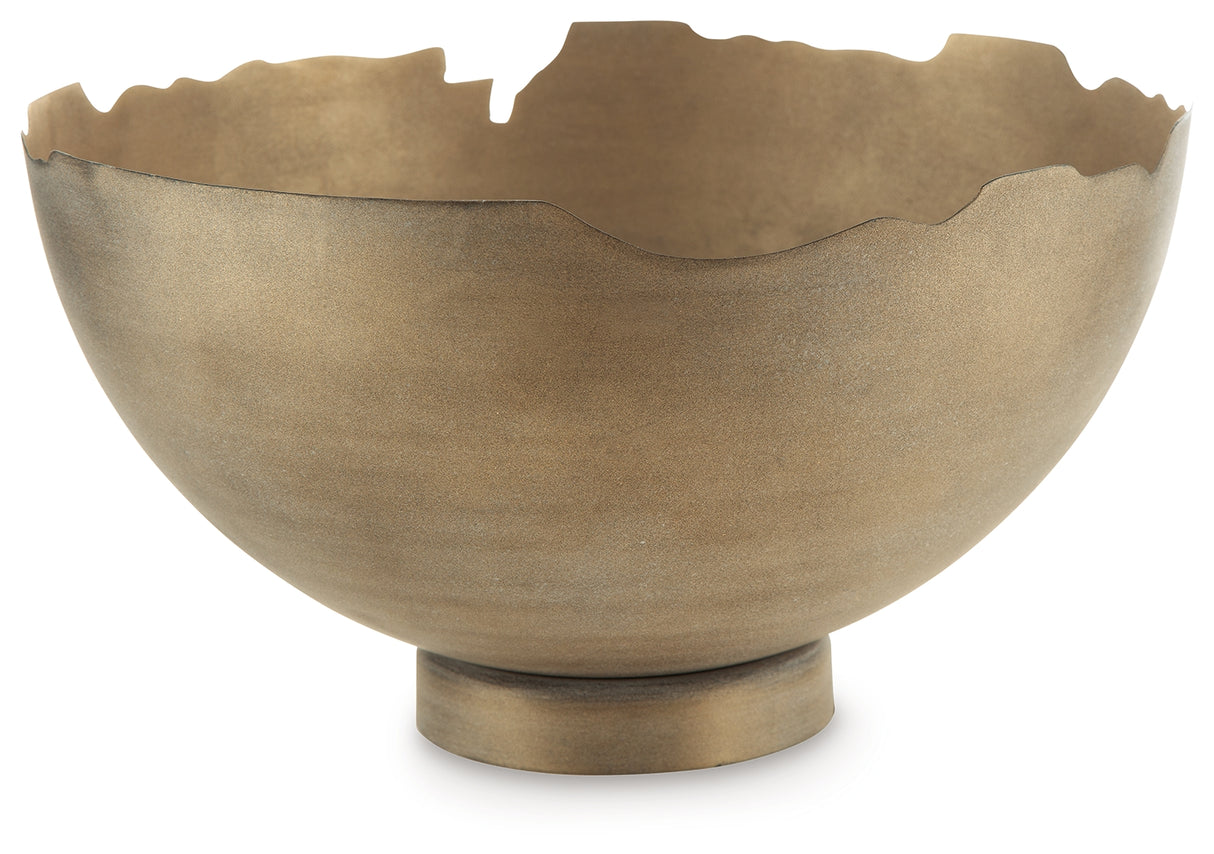 Maura Antique Gold Finish Bowl - A2000594 - Luna Furniture