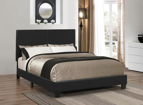 Mauve Full Upholstered Bed Black - 300558F - Luna Furniture