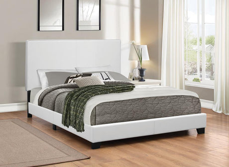 Mauve Full Upholstered Bed White - 300559F - Luna Furniture